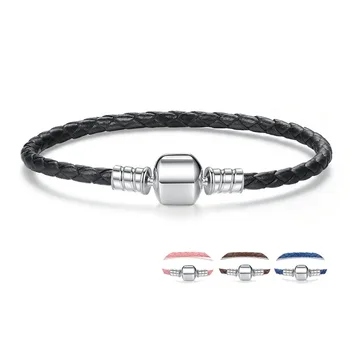 ZMZY Leather Bracelets for Women/Men 925 Sterling Silver Bracelet Charm Bracelets & bangles Jewelry DIY Gift Accessories
ZMZY Leather Bracelets for Women/Men 925 Sterling Silver Bracelet Charm Bracelets & bangles Jewelry DIY Gift Accessories