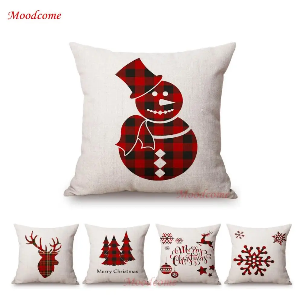 New Scottish Plaids Tartans Christmas Pattern Deer Head Snow flake Snowman Xmas Decoration Pillow Case Linen Red Cushion Cover
New Scottish Plaids Tartans Christmas Pattern Deer Head Snow flake Snowman Xmas Decoration Pillow Case Linen Red Cushion Cover