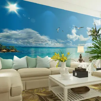 Custom Beach Photo Wallpaper Mural Living Room Bedroom TV Background Home Decor Wall Papers 3d Self Adhesive Vinyl / Silk Behang
Custom Beach Photo Wallpaper Mural Living Room Bedroom TV Background Home Decor Wall Papers 3d Self Adhesive Vinyl / Silk Behang