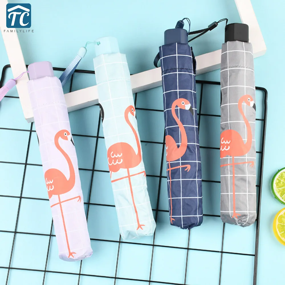 Simple Forest Flamingo Double Three-folding Umbrella Female Students Dual-use Waterproof Windproof Outdoor Sunscreen Parasol
Simple Forest Flamingo Double Three-folding Umbrella Female Students Dual-use Waterproof Windproof Outdoor Sunscreen Parasol