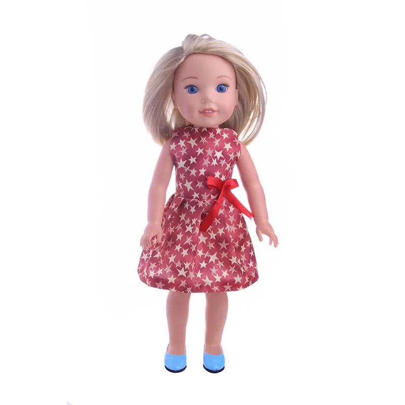 Fashionable Cute Star Pattern Red Dress fit for 14.5inch American doll WellieWishers, Children the best Christmas gift
Fashionable Cute Star Pattern Red Dress fit for 14.5inch American doll WellieWishers, Children the best Christmas gift