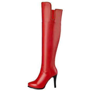 Genuine Leather Boots Women Knee High Boots High Heel Boots Ladies Fashion Sexy Long Boots Zipper Shoes Woman Black Red Winter
Genuine Leather Boots Women Knee High Boots High Heel Boots Ladies Fashion Sexy Long Boots Zipper Shoes Woman Black Red Winter