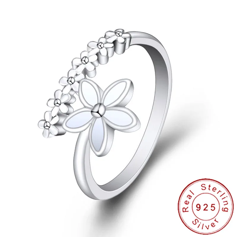 Minimal Real Pure 925 Sterling Silver Daisy Ring Female Simple Adjustable Proposal Promise Flower Enamel Ring Girls Kids SR012
Minimal Real Pure 925 Sterling Silver Daisy Ring Female Simple Adjustable Proposal Promise Flower Enamel Ring Girls Kids SR012