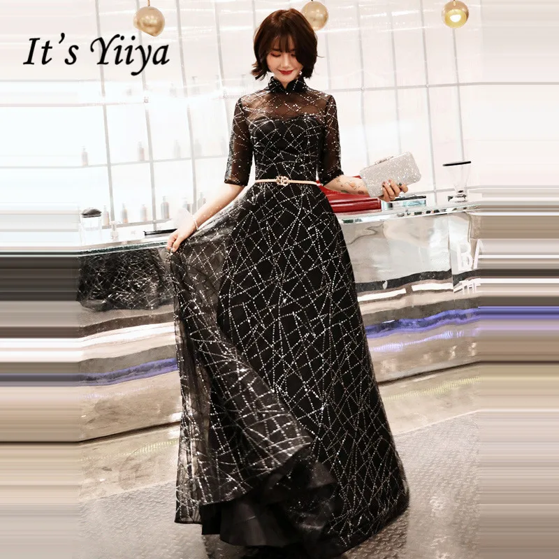 It's YiiYa Evening Dress Half Sleeve Shining Black Fashion Formal Dresses Elegant Illusion Zipper Party Gown For Women E066
It's YiiYa Evening Dress Half Sleeve Shining Black Fashion Formal Dresses Elegant Illusion Zipper Party Gown For Women E066
