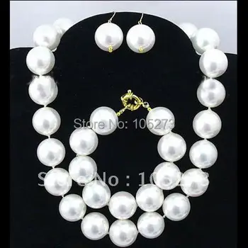 Stunning!Huge Big 16MM White Round South Sea Shell Pearl Necklace Bracelet Earring Jewelry Set Fashion Jewelry New Free Shipping
Stunning!Huge Big 16MM White Round South Sea Shell Pearl Necklace Bracelet Earring Jewelry Set Fashion Jewelry New Free Shipping