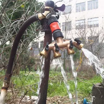 4 Way Hose Splitter Garden Faucet Irrigation Adapter Water Tap Connector Copper Pipe Fittings Garden and Home Plumbing Tool
4 Way Hose Splitter Garden Faucet Irrigation Adapter Water Tap Connector Copper Pipe Fittings Garden and Home Plumbing Tool