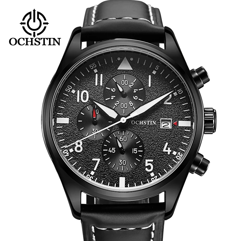 OCHSTIN New Sport Watches Man Fashion Casual Brand Chronograph Luxury Waterproof Luminous Leather Strap Clock Wrist Quartz Watch
OCHSTIN New Sport Watches Man Fashion Casual Brand Chronograph Luxury Waterproof Luminous Leather Strap Clock Wrist Quartz Watch