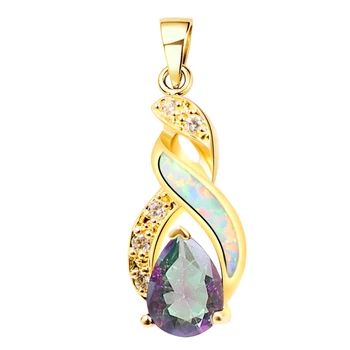 Birthstone Jewelry Natural White Australian Opal Firetopaz Yellow Gold Necklace Pendant Charms 1 1/8 Inch PSB2355E
Birthstone Jewelry Natural White Australian Opal Firetopaz Yellow Gold Necklace Pendant Charms 1 1/8 Inch PSB2355E