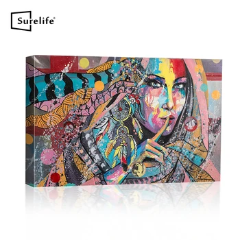 Watercolor Fashion Abstract Indian Women Canvas Oil Paintings Prints Wall Art Pictures Stretched on Wood Frame Living Room Decor
Watercolor Fashion Abstract Indian Women Canvas Oil Paintings Prints Wall Art Pictures Stretched on Wood Frame Living Room Decor