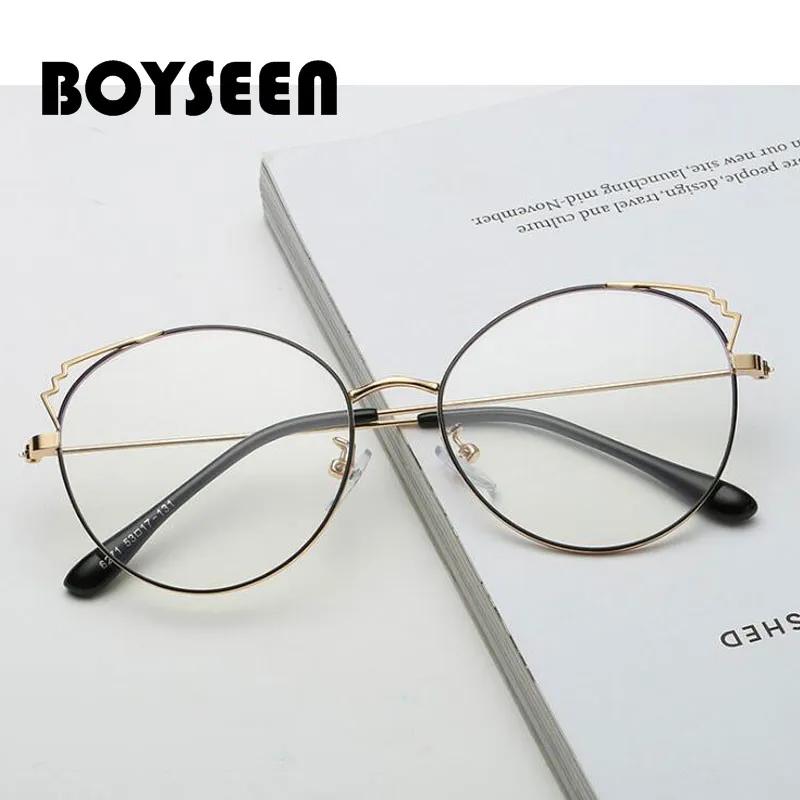 BOYSEEN New fashion cat ears metal flat mirror Male and female glasses frame Anti-blue light Optical glasses 6271
BOYSEEN New fashion cat ears metal flat mirror Male and female glasses frame Anti-blue light Optical glasses 6271