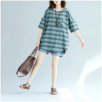 Big Code Large Size Striped Women's Blouse Casual Pocket Blusas Feminina Batwing Sleeve Camisas Mujer Summer Top Shirt Women
Big Code Large Size Striped Women's Blouse Casual Pocket Blusas Feminina Batwing Sleeve Camisas Mujer Summer Top Shirt Women