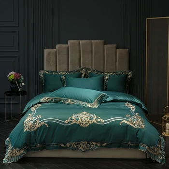 Luxury embroidery Bedding Set Soft egyptian cotton bedclothes Queen King size 4Pcs Duvet cover Bed sheet set Pillowcase
Luxury embroidery Bedding Set Soft egyptian cotton bedclothes Queen King size 4Pcs Duvet cover Bed sheet set Pillowcase