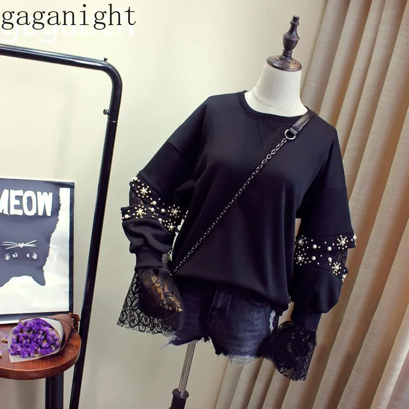 Gaganight Black Kpop Oversize Lace Beading Women Hoodies Bangtan Boys Korean Spring Autumn Patchwork Sweatshirt Pullover Casual
Gaganight Black Kpop Oversize Lace Beading Women Hoodies Bangtan Boys Korean Spring Autumn Patchwork Sweatshirt Pullover Casual