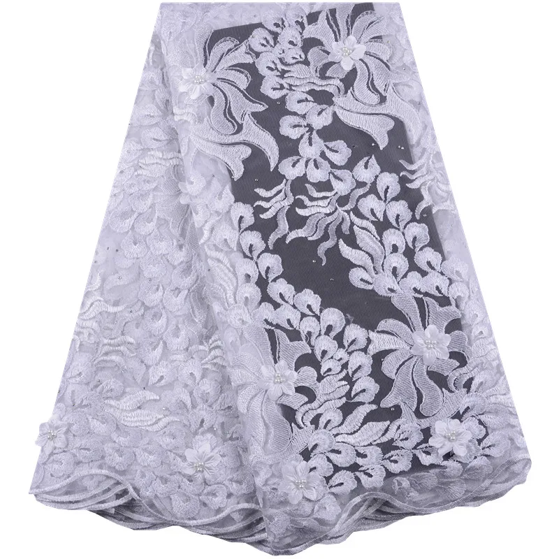 Bridal Beaded Lace 2019 African Tulle Lace Fabric High Quality White 3D Flower Embroidery French Lace For Wedding Dress S1474
Bridal Beaded Lace 2019 African Tulle Lace Fabric High Quality White 3D Flower Embroidery French Lace For Wedding Dress S1474