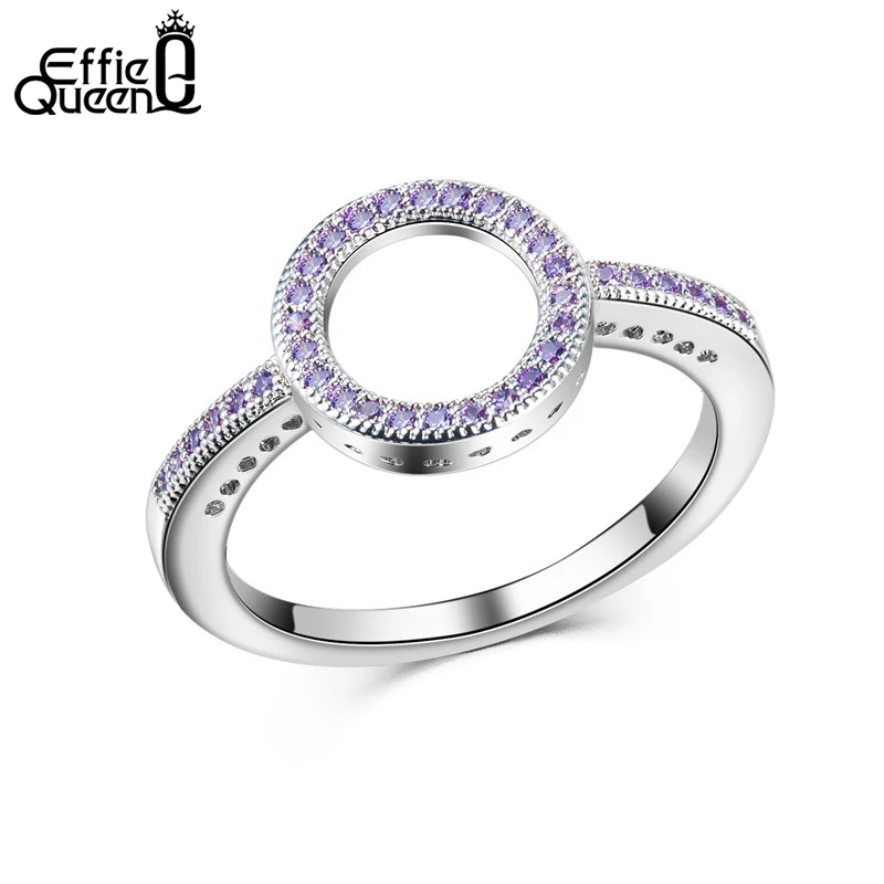 Effie Queen Fashion Crystal Rings with Clear Blue Pink Zircon Circle Round Finger Rings for Women Wedding Band Jewelry New DLR20
Effie Queen Fashion Crystal Rings with Clear Blue Pink Zircon Circle Round Finger Rings for Women Wedding Band Jewelry New DLR20