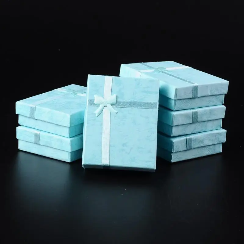Cardboard Jewelry Set Boxes, with Bowknot Outside and Sponge Inside, for Necklaces and Pendants, Rectangle, SkyBlue, 90x70x30mm
Cardboard Jewelry Set Boxes, with Bowknot Outside and Sponge Inside, for Necklaces and Pendants, Rectangle, SkyBlue, 90x70x30mm