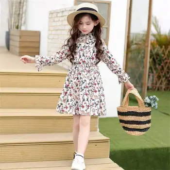 2019 Spring Autumn New Kids Girls Cotton Dress Children Thin Princess Dress Teenage Fashion Flowers Long Sleeves Clothing W53
2019 Spring Autumn New Kids Girls Cotton Dress Children Thin Princess Dress Teenage Fashion Flowers Long Sleeves Clothing W53