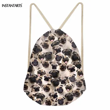INSTANTARTS Cute 3D Animal Pug Dogs Print Girls Boys Drawstrings Bags Casual Bundle Book Shoulder Bag Softback Storage Backpacks
INSTANTARTS Cute 3D Animal Pug Dogs Print Girls Boys Drawstrings Bags Casual Bundle Book Shoulder Bag Softback Storage Backpacks