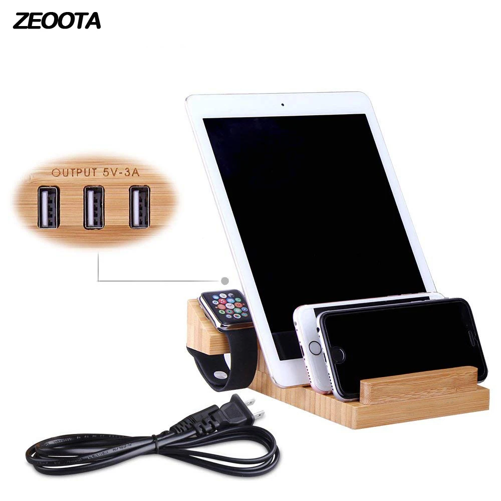 USB Charging Station Bamboo Wood Tablet Charger Multi USB Charging Dock Magnet Watch Charging Stand 3 USB Ports 5V/3A for Phone
USB Charging Station Bamboo Wood Tablet Charger Multi USB Charging Dock Magnet Watch Charging Stand 3 USB Ports 5V/3A for Phone
