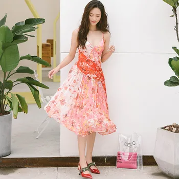 New Style 2019 Summer Beach Dress Elegant Spaghetti Strap Sleeveless Women Casual Loose V-Neck High Quality Dresses Wholesale
New Style 2019 Summer Beach Dress Elegant Spaghetti Strap Sleeveless Women Casual Loose V-Neck High Quality Dresses Wholesale