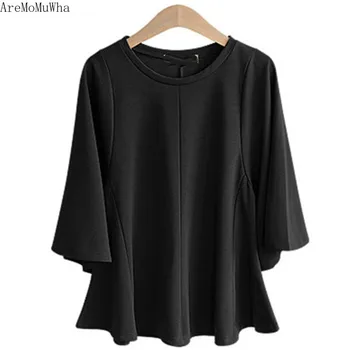 AreMoMuWha Europe The United States Large Size Women's 2019 Summer New Solid Color Five-point Sleeve Casual Short-sleeved Women
AreMoMuWha Europe The United States Large Size Women's 2019 Summer New Solid Color Five-point Sleeve Casual Short-sleeved Women