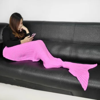 Good Quality Yarn Knitted Mermaid Tail Crochet Blanket For Kids Bedroom Sleeping Bag Bags Home Textile Bedding Products Supplies
Good Quality Yarn Knitted Mermaid Tail Crochet Blanket For Kids Bedroom Sleeping Bag Bags Home Textile Bedding Products Supplies