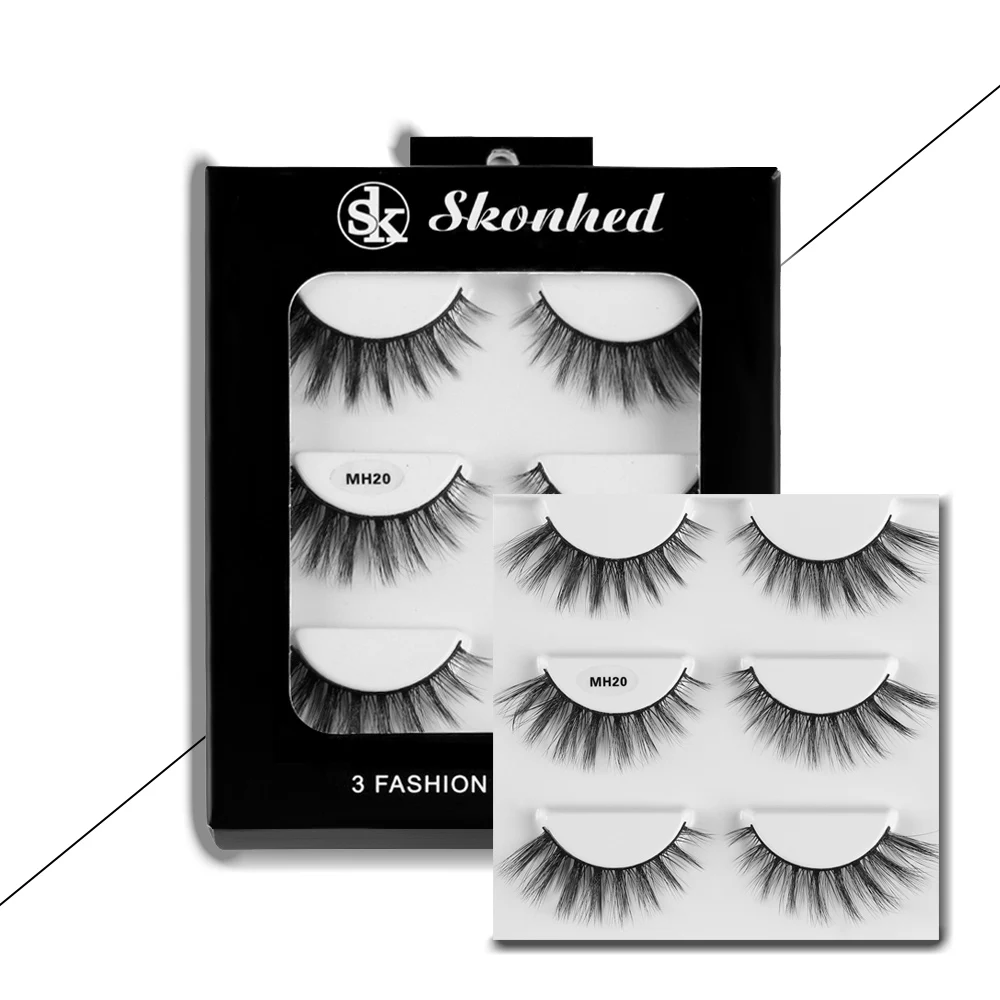 3Pairs MH-20 Handmade 3D Natural False Eyelashes Long Thick Eye Lashes Reusable Make up Beauty Extension Tools Makeup Wimpers
3Pairs MH-20 Handmade 3D Natural False Eyelashes Long Thick Eye Lashes Reusable Make up Beauty Extension Tools Makeup Wimpers
