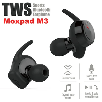 Moxpad M3 Wireless Earphones Dynamic Dual Drivers Bluetooth 4.1 TWS Earbuds Stereo Music Headsets Hand Free with Retail gift Box
Moxpad M3 Wireless Earphones Dynamic Dual Drivers Bluetooth 4.1 TWS Earbuds Stereo Music Headsets Hand Free with Retail gift Box