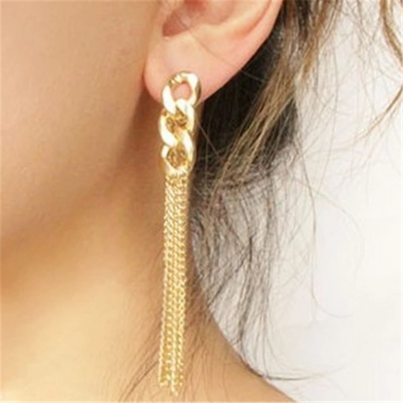 New Arrival Fashion Long Earrings For Women Chain Fancy Dress Golden Tassel Chain Dangle Earring CC1006
New Arrival Fashion Long Earrings For Women Chain Fancy Dress Golden Tassel Chain Dangle Earring CC1006