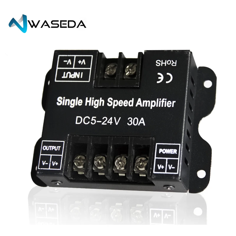 WASADA WS-30A-A amplifier repeater high loading 30A single color 2pin LED no lag amplifier DC5V/12V/24V dimmer signal repeater
WASADA WS-30A-A amplifier repeater high loading 30A single color 2pin LED no lag amplifier DC5V/12V/24V dimmer signal repeater