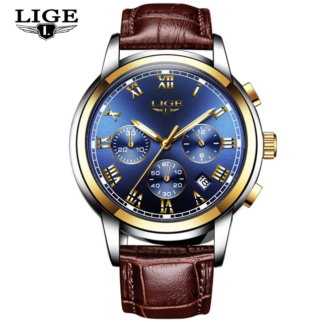 LIGE Men's Watches Top Brand Luxury Quartz Gold Watch Men Casual Pilot Military Waterproof Sport Wristwatch Relogio Masculino
LIGE Men's Watches Top Brand Luxury Quartz Gold Watch Men Casual Pilot Military Waterproof Sport Wristwatch Relogio Masculino