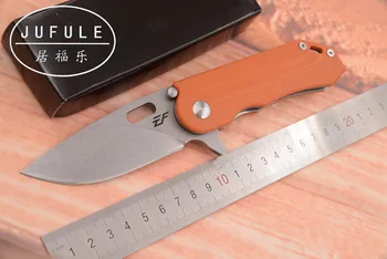 JUFULE design 1883 TIGER ball bearing flipper folding D2 blade G10 Steel handle outdoor camp hunt pocket EDC tool kitchen knife
JUFULE design 1883 TIGER ball bearing flipper folding D2 blade G10 Steel handle outdoor camp hunt pocket EDC tool kitchen knife