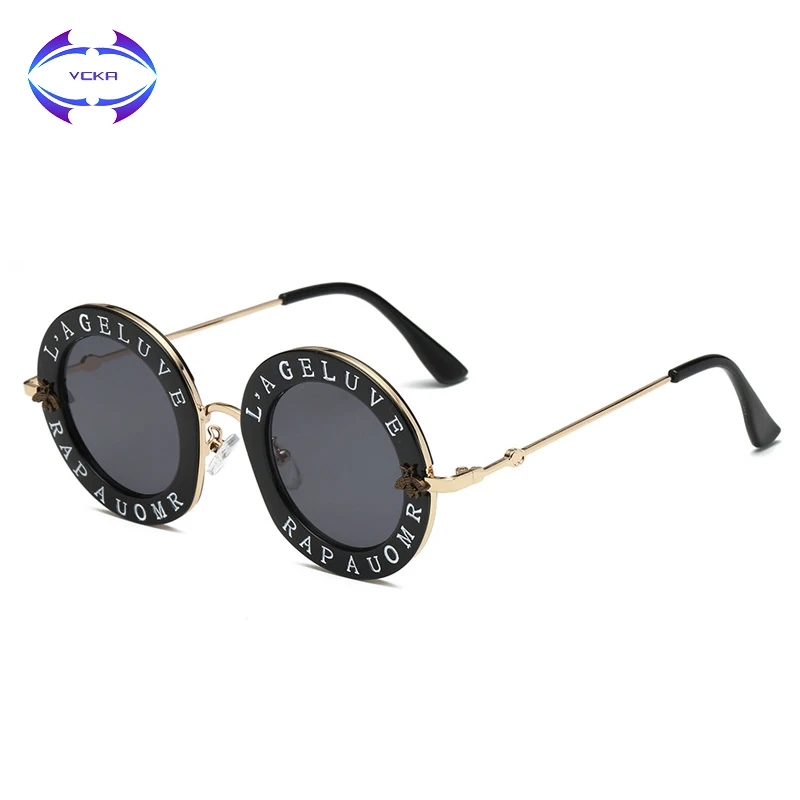 VCKA 7 Colors Retro Round Sunglasses English Letters Little Bee Men Women Brand Glasses Designer Fashion Male Female Eyewear
VCKA 7 Colors Retro Round Sunglasses English Letters Little Bee Men Women Brand Glasses Designer Fashion Male Female Eyewear