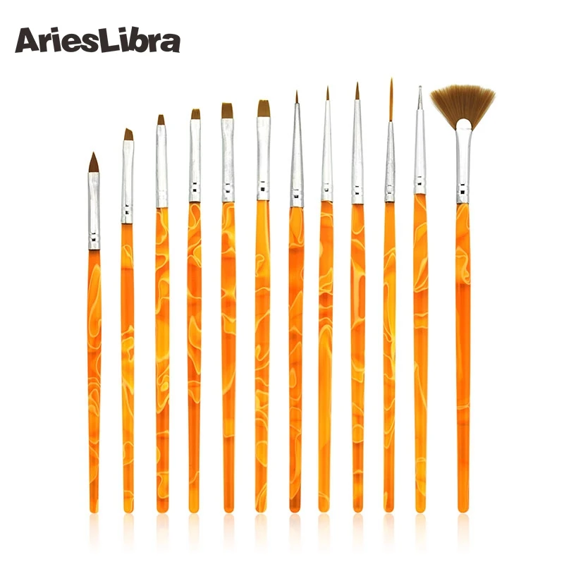 12pcs/set Purple & Orange Professional Gel Nail Art Brush Set Design Painting Pen Perfect for Natural Gel Brush
12pcs/set Purple & Orange Professional Gel Nail Art Brush Set Design Painting Pen Perfect for Natural Gel Brush