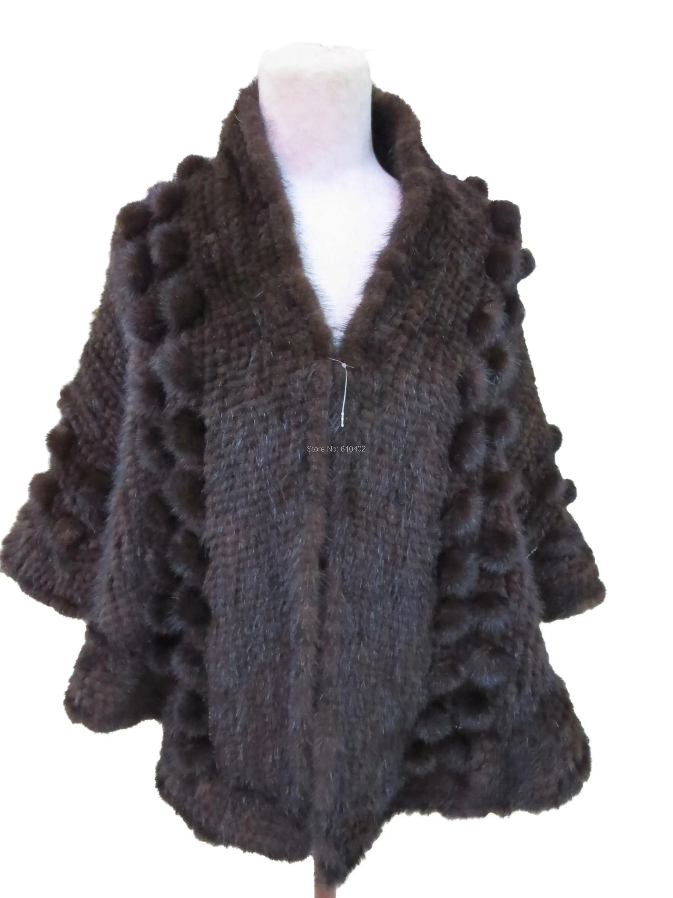 Genuine L'70.86 Real Mink fur Cape Cloak Womens with Mink balls knitted/shawl/brown Fashion
Genuine L'70.86 Real Mink fur Cape Cloak Womens with Mink balls knitted/shawl/brown Fashion