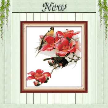 Kapok red-billed leiothrix flowers bird Counted Printed on canvas DMC Needlework Kits Embroidery Sets 14CT 11CT DIY Cross Stitch
Kapok red-billed leiothrix flowers bird Counted Printed on canvas DMC Needlework Kits Embroidery Sets 14CT 11CT DIY Cross Stitch