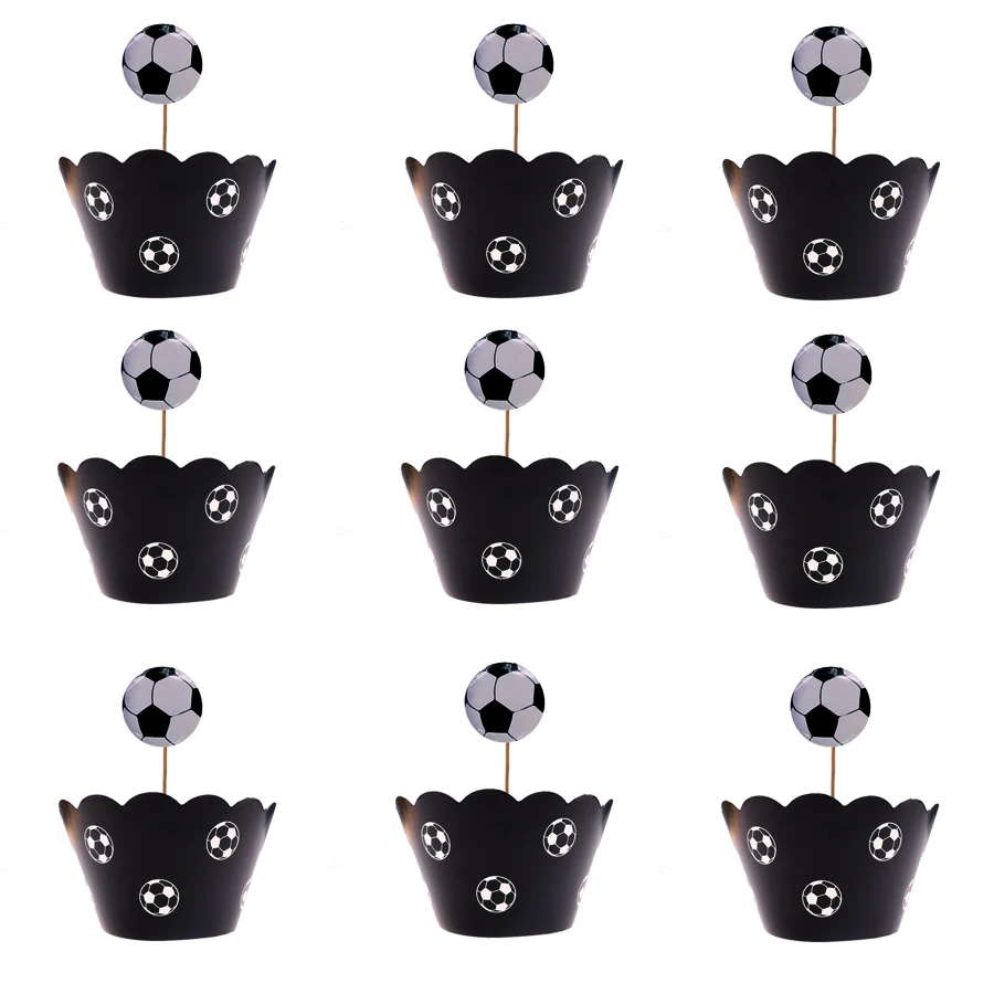 disposable tableware Football theme Cake Toppers Cupcake Wrappers Birthday Party Cake Decoration Baby Shower Party Supplies
disposable tableware Football theme Cake Toppers Cupcake Wrappers Birthday Party Cake Decoration Baby Shower Party Supplies