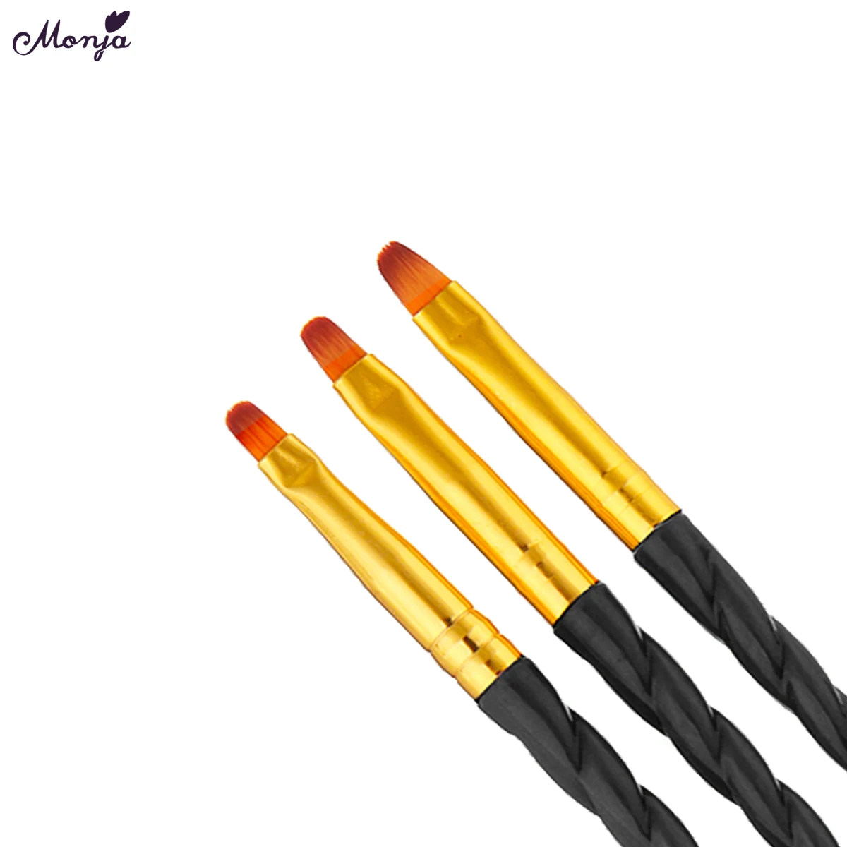 Monja 3pcs Nail Art Acrylic Brush Set Spiral Handle UV Gel Extension Builder Painting Drawing Pen Manicure Tools Kit
Monja 3pcs Nail Art Acrylic Brush Set Spiral Handle UV Gel Extension Builder Painting Drawing Pen Manicure Tools Kit