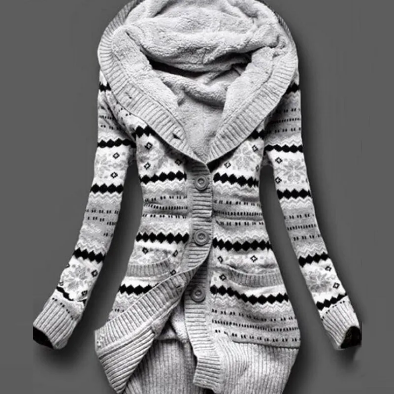 Newly Women Winter Thick Hooded Cardigans Sweaters Fleece Warm Solid Loose Knitted Coat Long Sleeve Knitwear Outerwear Hoodies
Newly Women Winter Thick Hooded Cardigans Sweaters Fleece Warm Solid Loose Knitted Coat Long Sleeve Knitwear Outerwear Hoodies