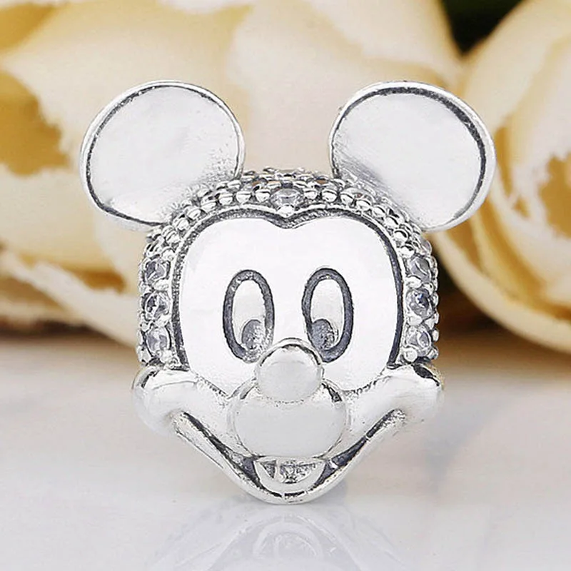 New 925 Sterling Silver Bead Charm Mickey Shimmering Portrait With Crystal Clip Stopper Beads Fit Pandora Bracelet DIY Jewelry
New 925 Sterling Silver Bead Charm Mickey Shimmering Portrait With Crystal Clip Stopper Beads Fit Pandora Bracelet DIY Jewelry