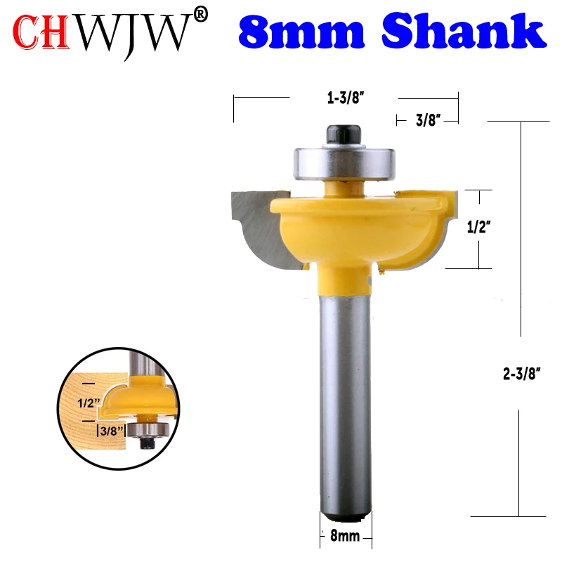 CHWJW 1PC 8mm Shank Round Over Beading Edging Router Bit Tenon Cutter for Woodworking Tools
CHWJW 1PC 8mm Shank Round Over Beading Edging Router Bit Tenon Cutter for Woodworking Tools