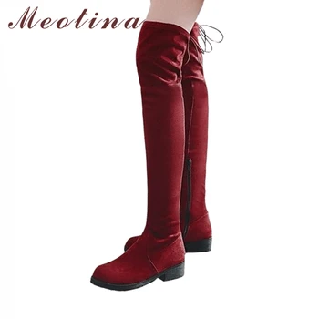 Meotina Over the Knee Boots Winter Shoes Thigh High Boots Women Chunky Heel Sexy Long Boots Zipper Ladies Footwear 34-43
Meotina Over the Knee Boots Winter Shoes Thigh High Boots Women Chunky Heel Sexy Long Boots Zipper Ladies Footwear 34-43