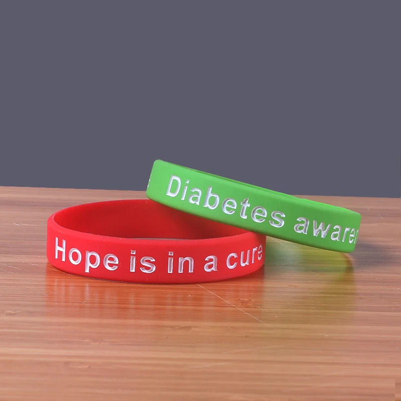 Retail Package Diabetes Awareness Silicone Bracelets Hope is in a Cure Awareness Wristbands
Retail Package Diabetes Awareness Silicone Bracelets Hope is in a Cure Awareness Wristbands