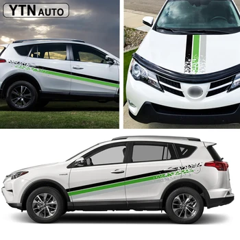 car decals 2 peces cool racing side door pattern graphic vinyls scratch protect car accessories stickers custom For toyota rav4 
car decals 2 peces cool racing side door pattern graphic vinyls scratch protect car accessories stickers custom For toyota rav4