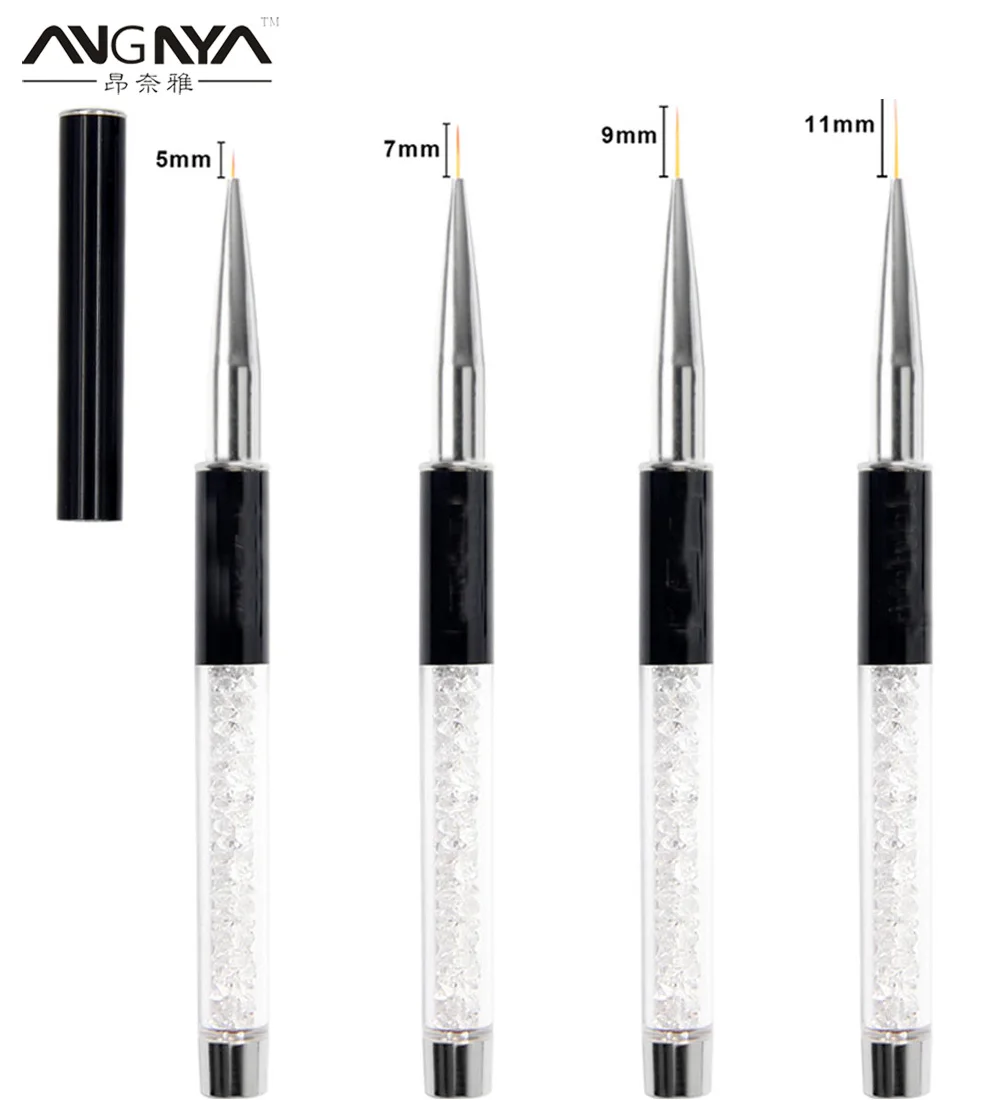 ANGNYA 1Pcs Nail Brush 5/7/9/11mm Crystal Acrylic Nail Art Brushes UV Gel Painting Line Brush Rhinestones Pen Nail Liner Tools
ANGNYA 1Pcs Nail Brush 5/7/9/11mm Crystal Acrylic Nail Art Brushes UV Gel Painting Line Brush Rhinestones Pen Nail Liner Tools