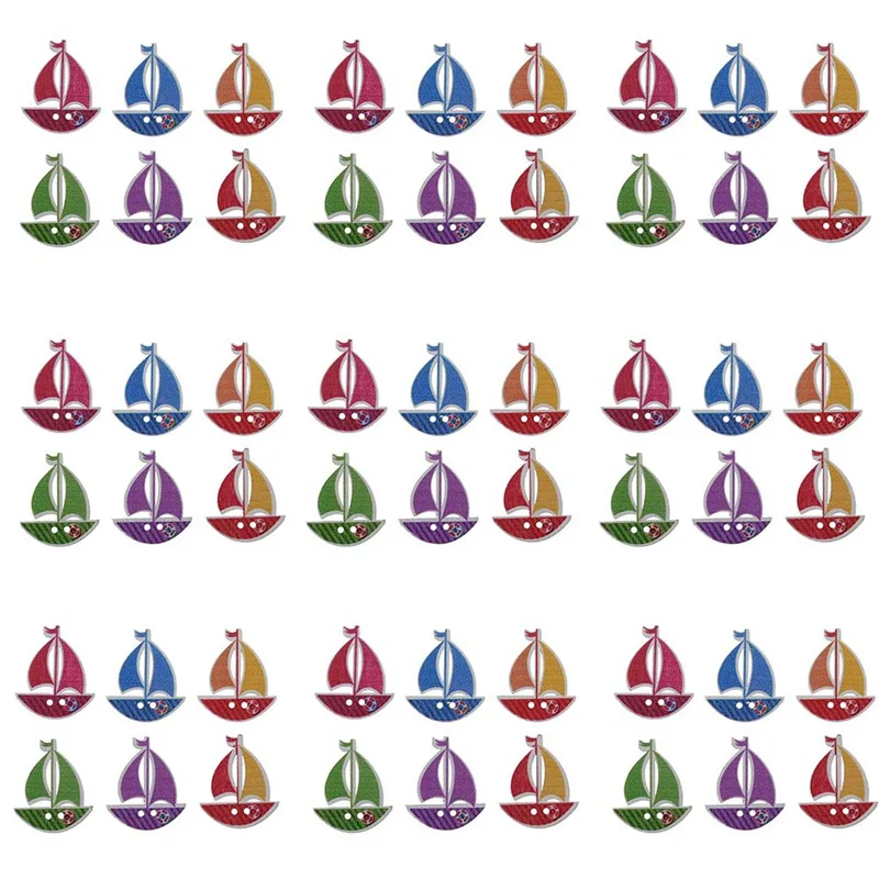 50 Pcs/Pack Mixed Color Multicolor Sailing Boat/Snail/Elephant 2 Holes Wooden Buttons Sewing Accessories Scrapbooking Printing
50 Pcs/Pack Mixed Color Multicolor Sailing Boat/Snail/Elephant 2 Holes Wooden Buttons Sewing Accessories Scrapbooking Printing