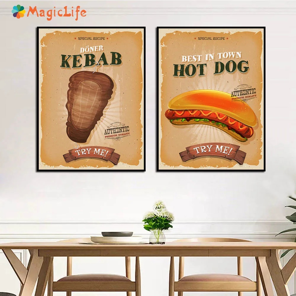 Sandwich Kebab Ice Cream Hot Dog Canvas Painting Snack Bar Poster Nordic Wall Picture For Kitchen Decoration Picture Unframed
Sandwich Kebab Ice Cream Hot Dog Canvas Painting Snack Bar Poster Nordic Wall Picture For Kitchen Decoration Picture Unframed