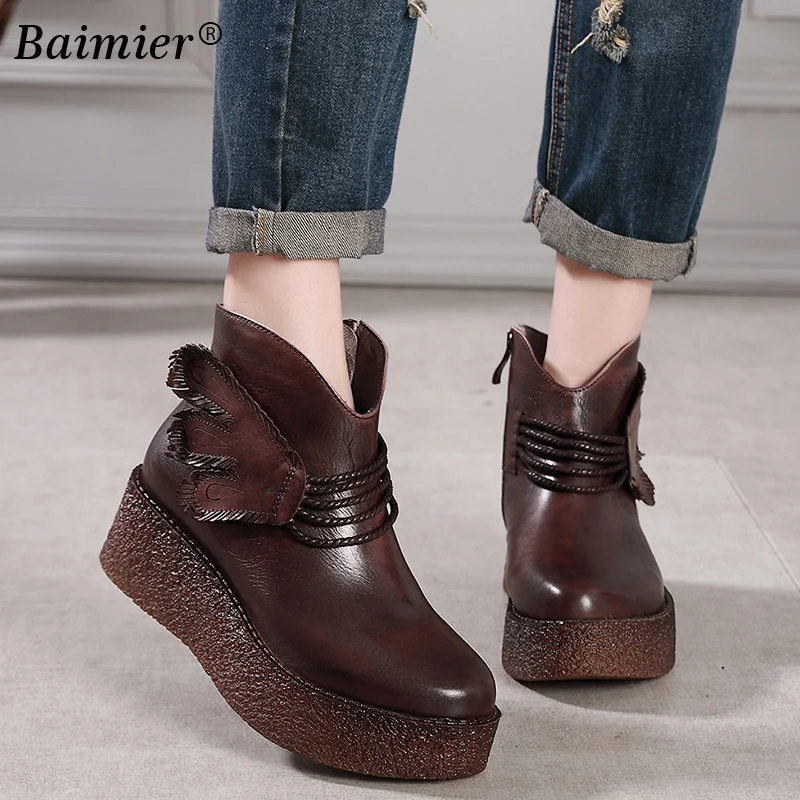New Martin Boots Shoes Women Retro Vintage Ankle Boots Women Platform Shoes 2018 Autumn Winter Fashion Genuine Leather Flat
New Martin Boots Shoes Women Retro Vintage Ankle Boots Women Platform Shoes 2018 Autumn Winter Fashion Genuine Leather Flat