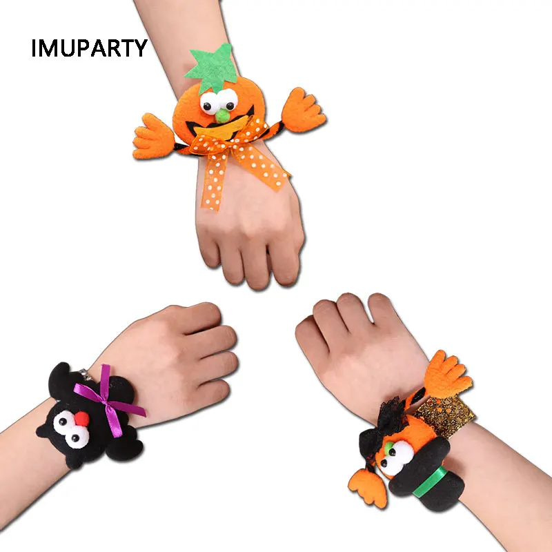 3pcs Halloween Decoration Adults Kids Cosplay Slap Bracelet Hand Ring Pumpkin Bat Cloth Party Decor Props Favors for Guests
3pcs Halloween Decoration Adults Kids Cosplay Slap Bracelet Hand Ring Pumpkin Bat Cloth Party Decor Props Favors for Guests