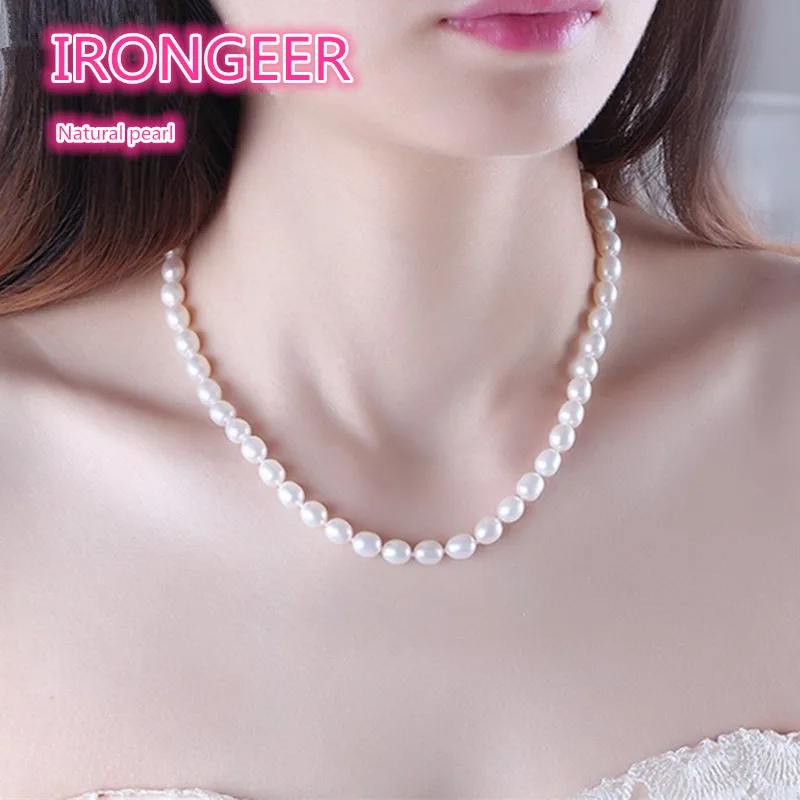 Genuine top Pearl Jewelry AAAA Natural Freshwater Pearl 6-7mm Rice 925 sterling silver Jewelry Choker Necklace For Women
Genuine top Pearl Jewelry AAAA Natural Freshwater Pearl 6-7mm Rice 925 sterling silver Jewelry Choker Necklace For Women